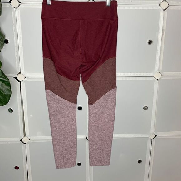 Outdoor Voices Tri-Color Springs Burgundy Red Athletic 7/8 Leggings Size Medium - Picture 3 of 10